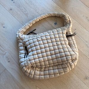 Free People Puffer Tote Bag (Beige)